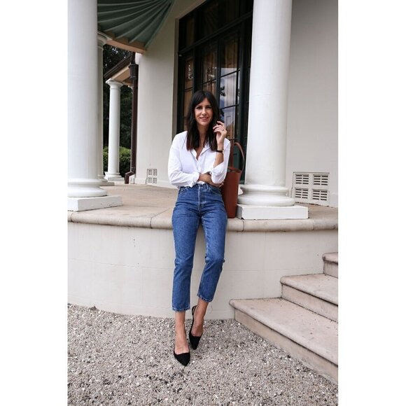 NWT Everlane The Curvy 90's Cheeky Straight Jean Medium Blue 29 Crop - Picture 1 of 6